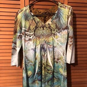 Western top 3/4 sleeve